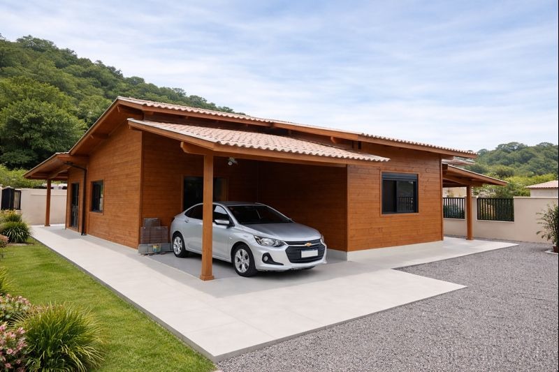 Projeto Modelo Governador 7x14, casa de madeira pré-fabricada
